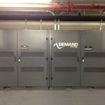 Part of a two megawatt-hour battery in the basement of a luxury high-rise in lower Manhattan. 